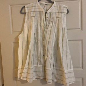 NWT Free People Cream Sleeveless Tank
